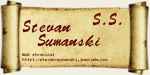 Stevan Šumanski vizit kartica